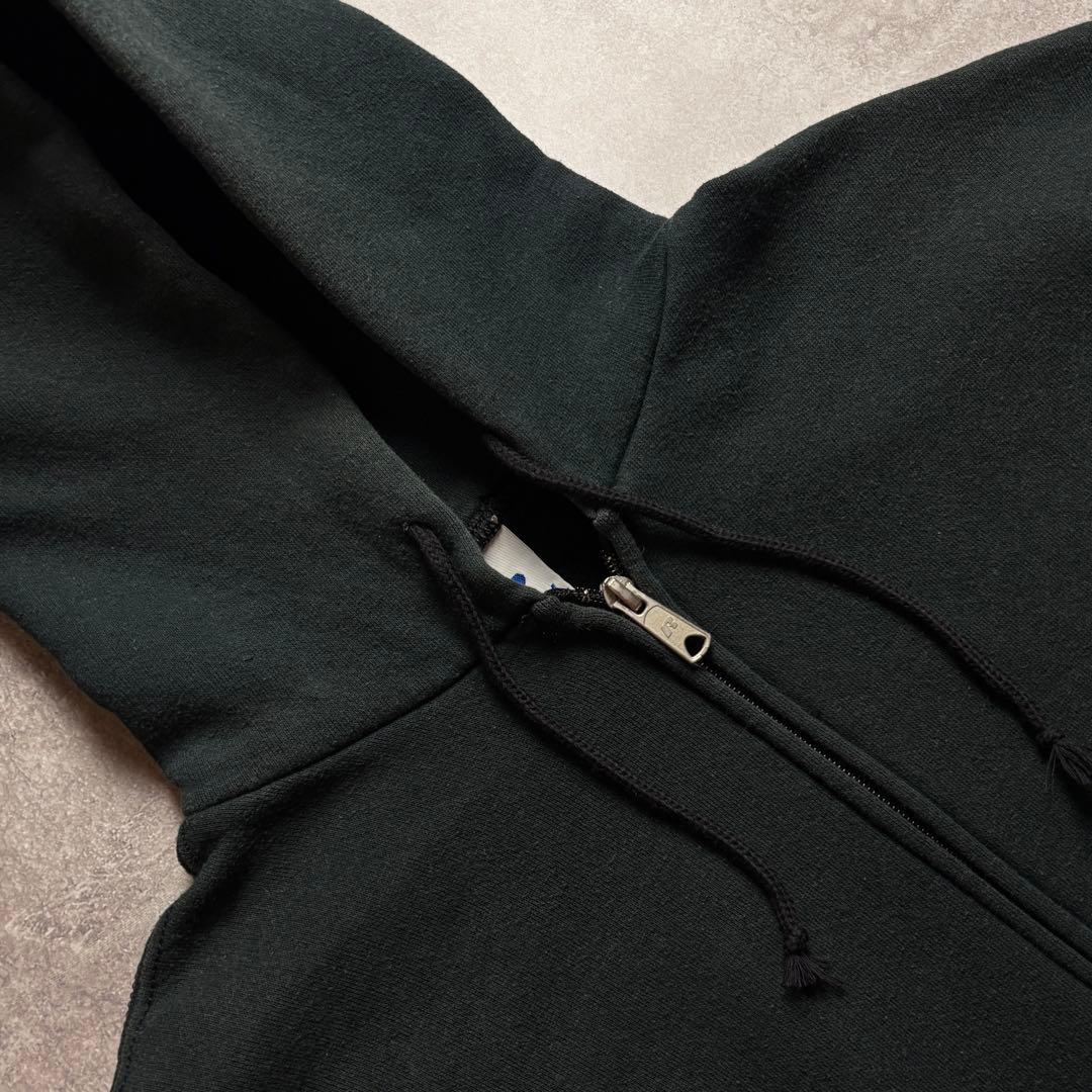 00s~ RUSSELL ATHLETIC ブラック スウェット ジップパーカー