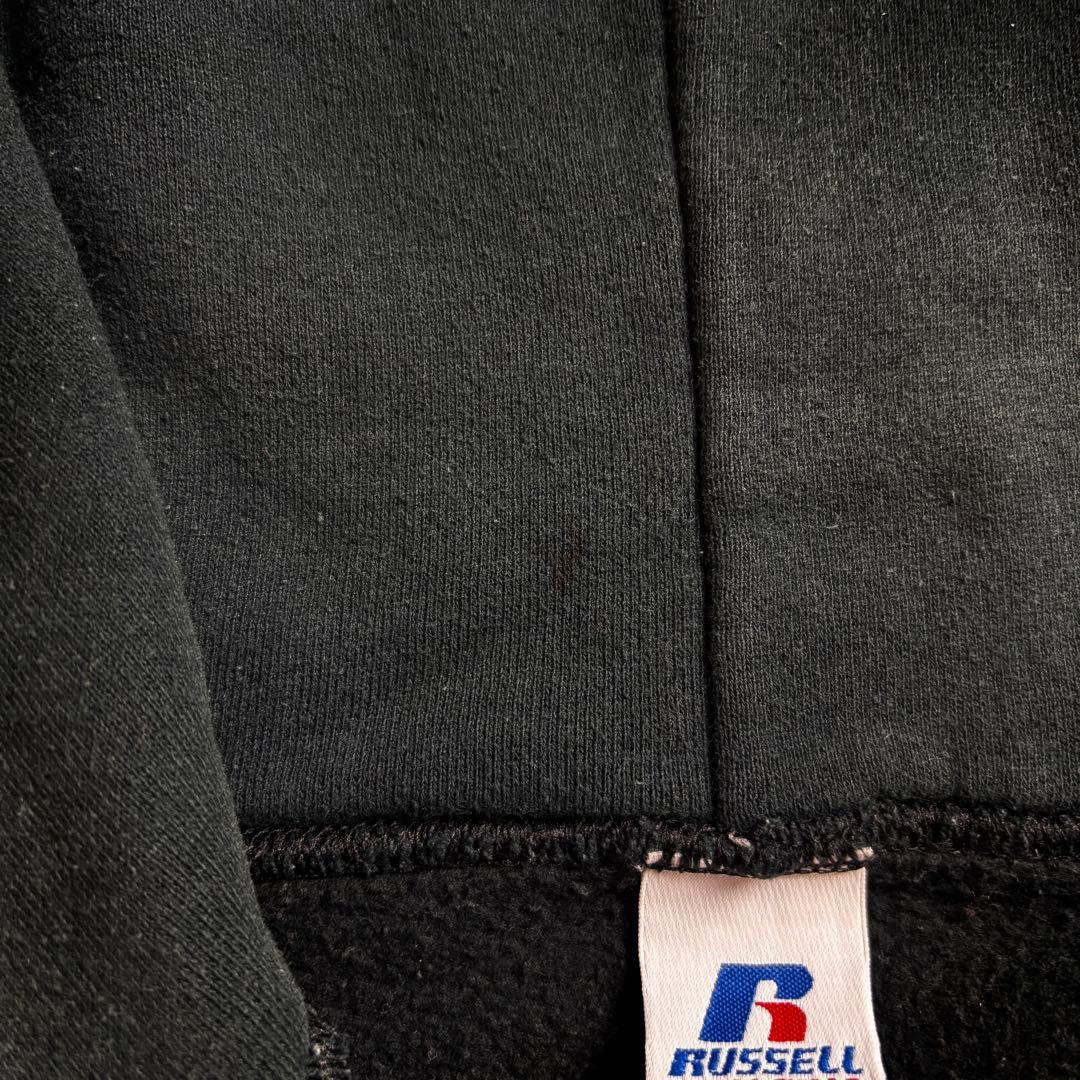 00s~ RUSSELL ATHLETIC ブラック スウェット ジップパーカー