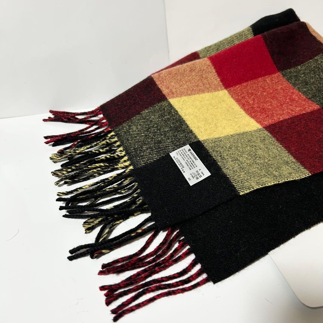 美品 ヴィヴィアンウエストウッド チェック ウール ストール マフラー ショール