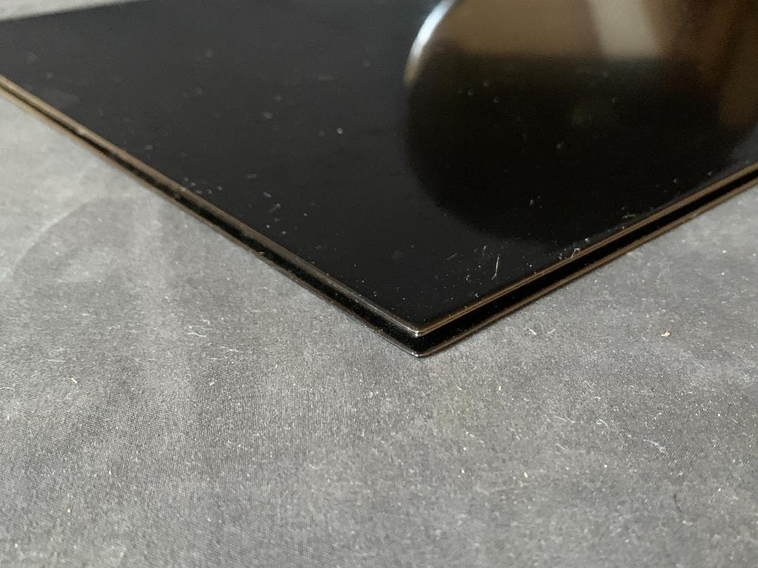 ほぼ未使用 黒真塗 薄板 三枚組 茶道具 丸香台蛤板矢筈板863