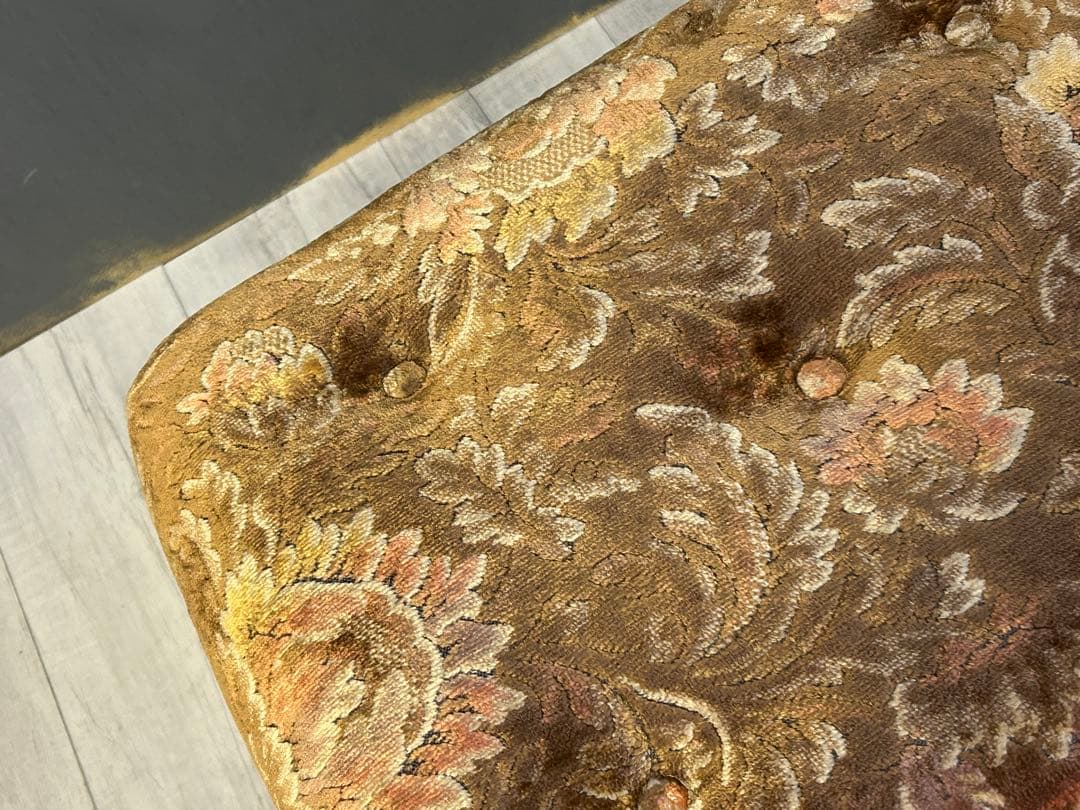 アンティーク　ヴィンテージ　オットマン　スツール　洋風　ヨーロピアン　IR