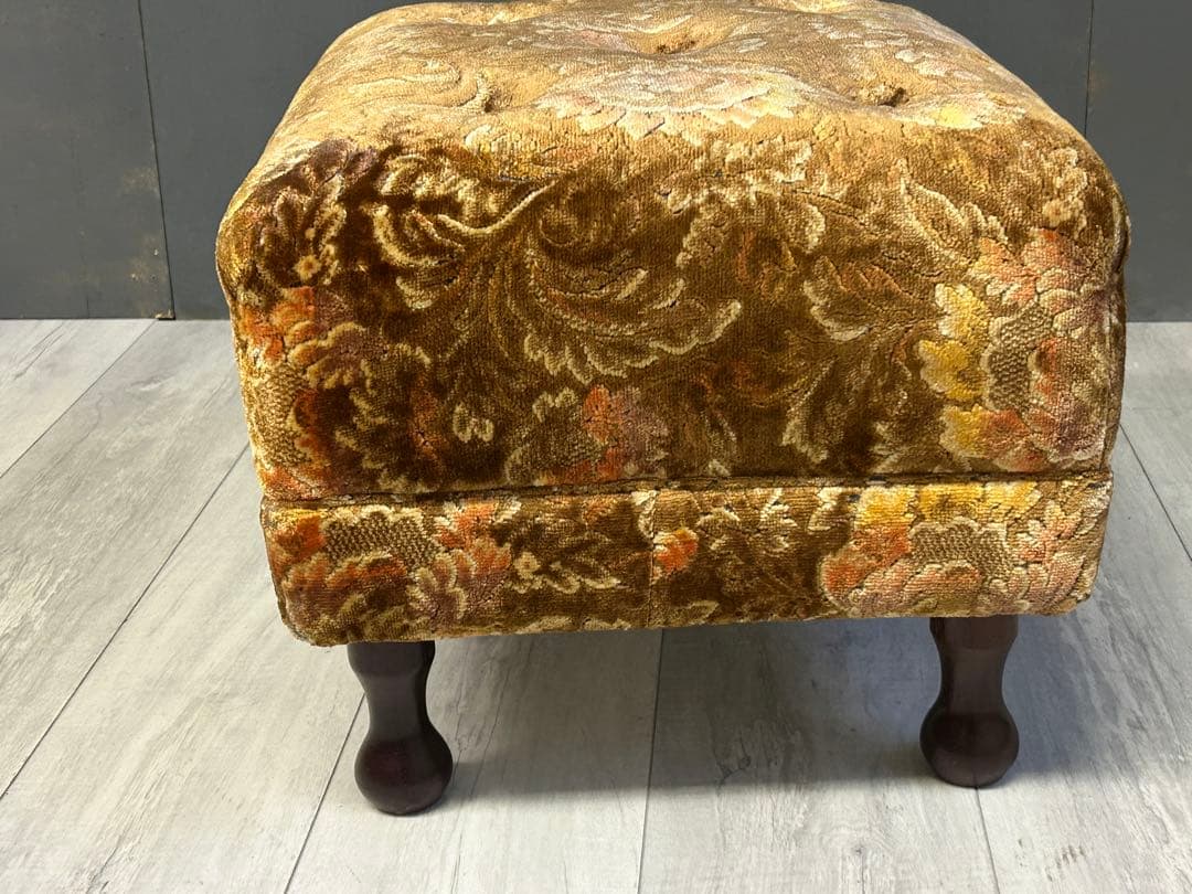 アンティーク　ヴィンテージ　オットマン　スツール　洋風　ヨーロピアン　IR