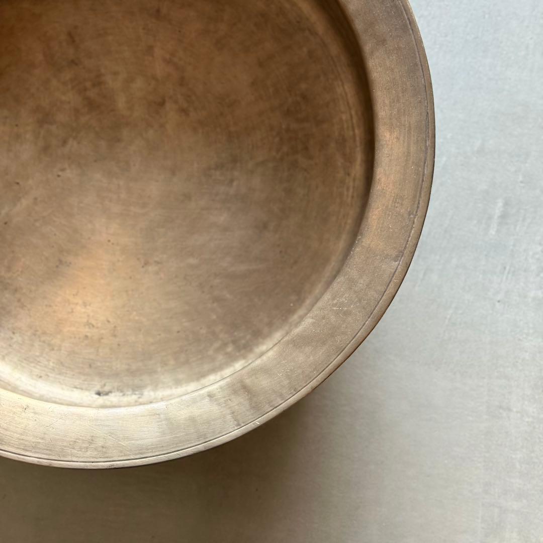 李朝 朝鮮 真鍮 たらい 槌打ち 民藝 アンティーク