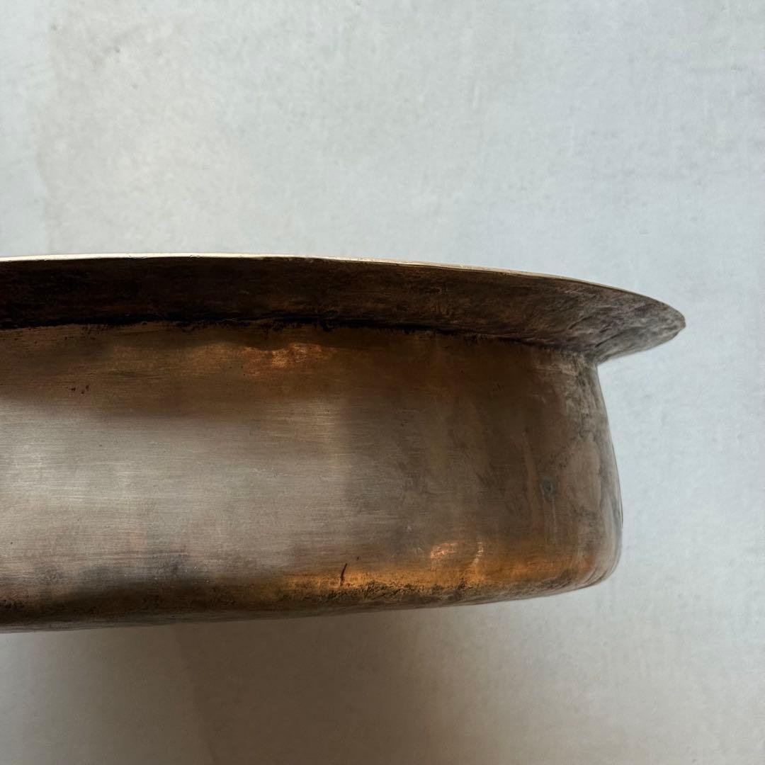 李朝 朝鮮 真鍮 たらい 槌打ち 民藝 アンティーク