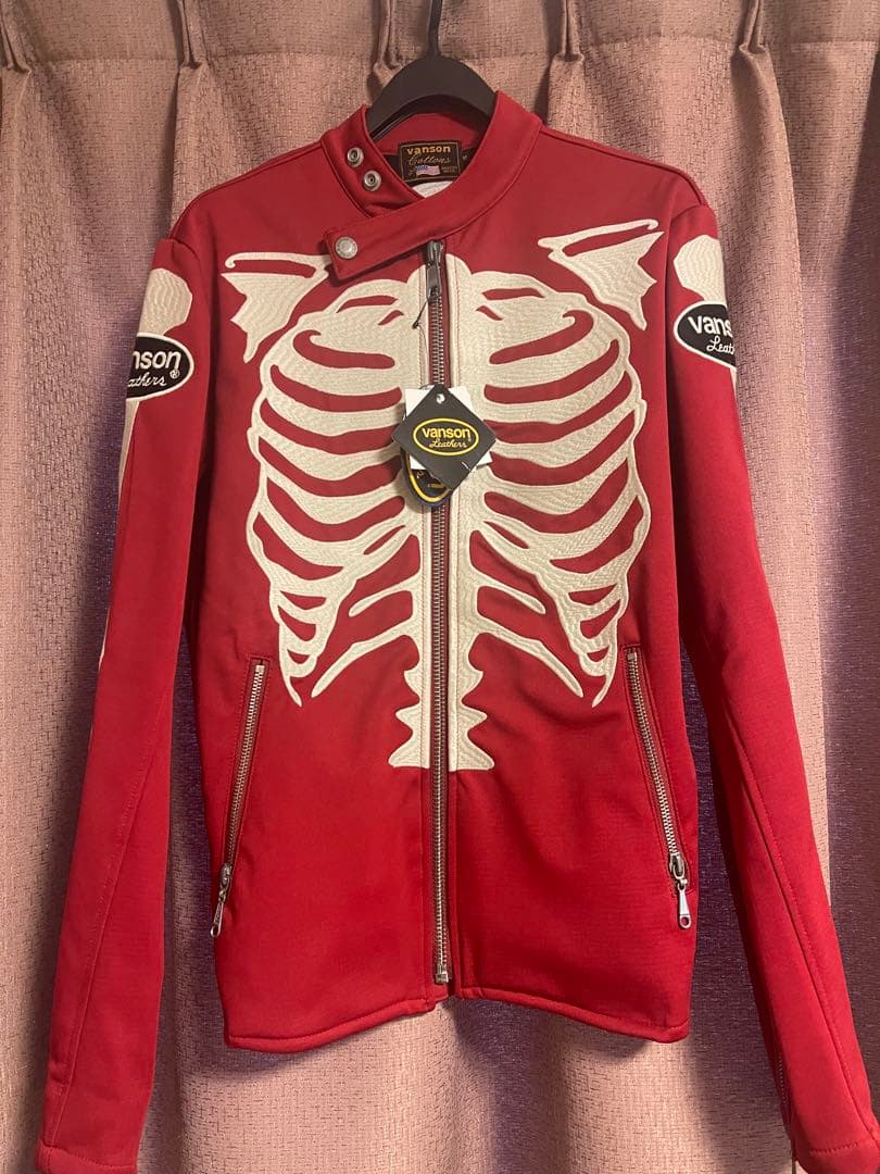 新品　vanson ボーン　ボンディングライダース　希少レッド　サイズM
