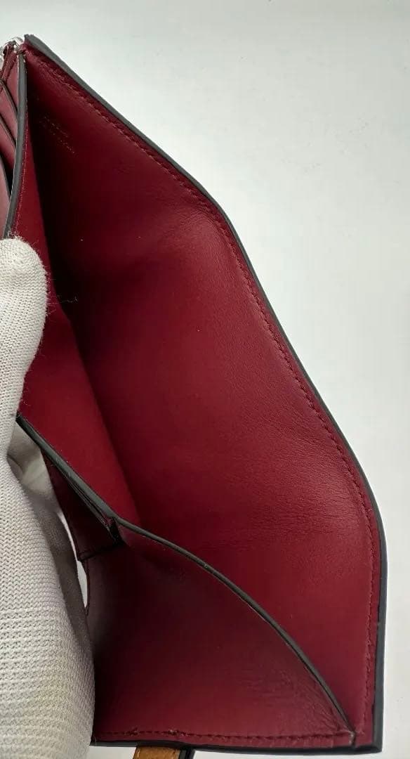 新品未使用 LOEWE グレイン カーフレザー バーティカル ウォレット