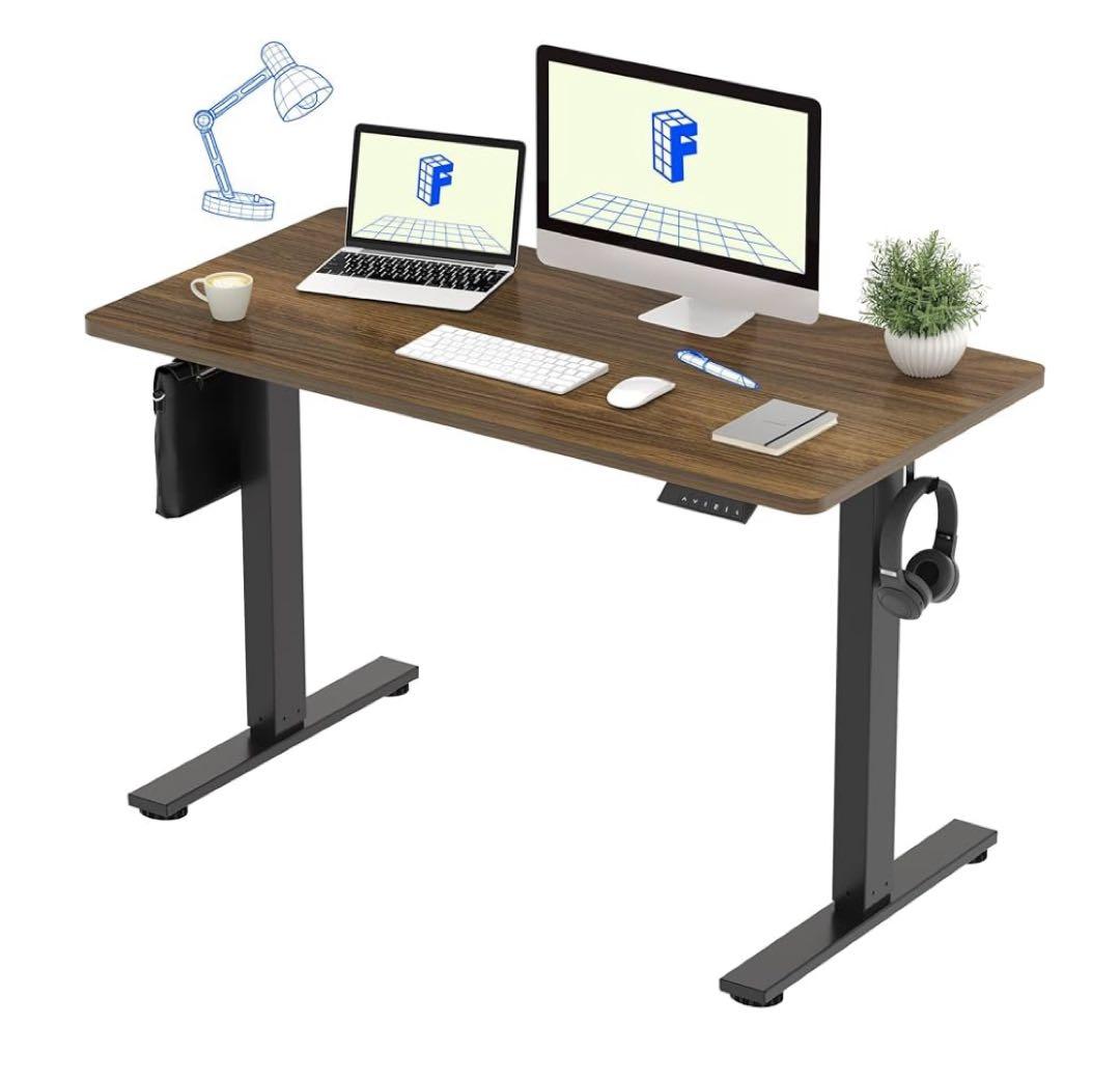 【美品】FLEXISPOT 電動昇降デスク(120×60cm) GrayWood