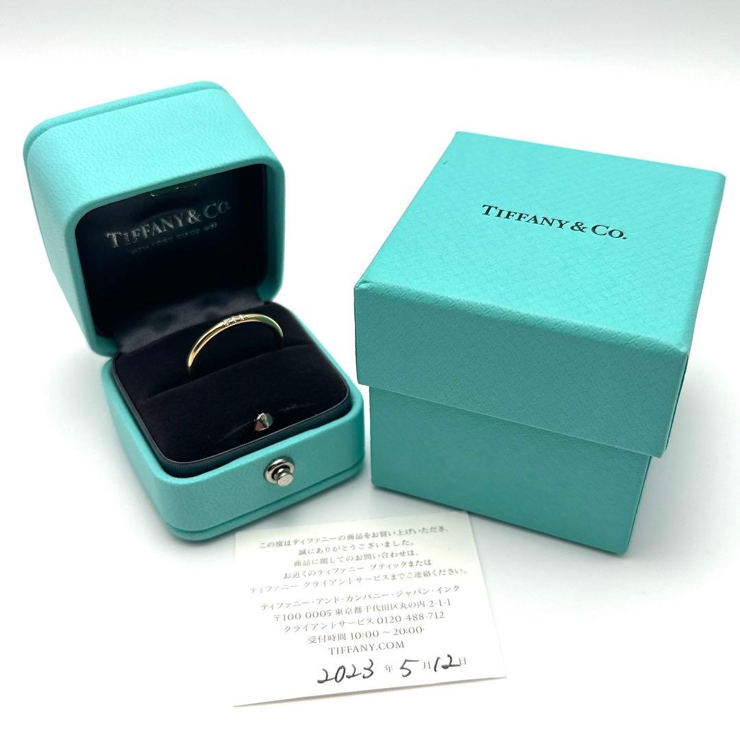 Tiffany フォーエバー　ウェディング　バンドリング　16号　Au750
