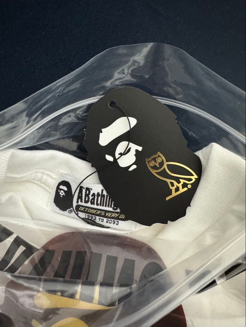 BAPE × OVO コラボ Tシャツ ホワイト Lサイズ 新品未使用