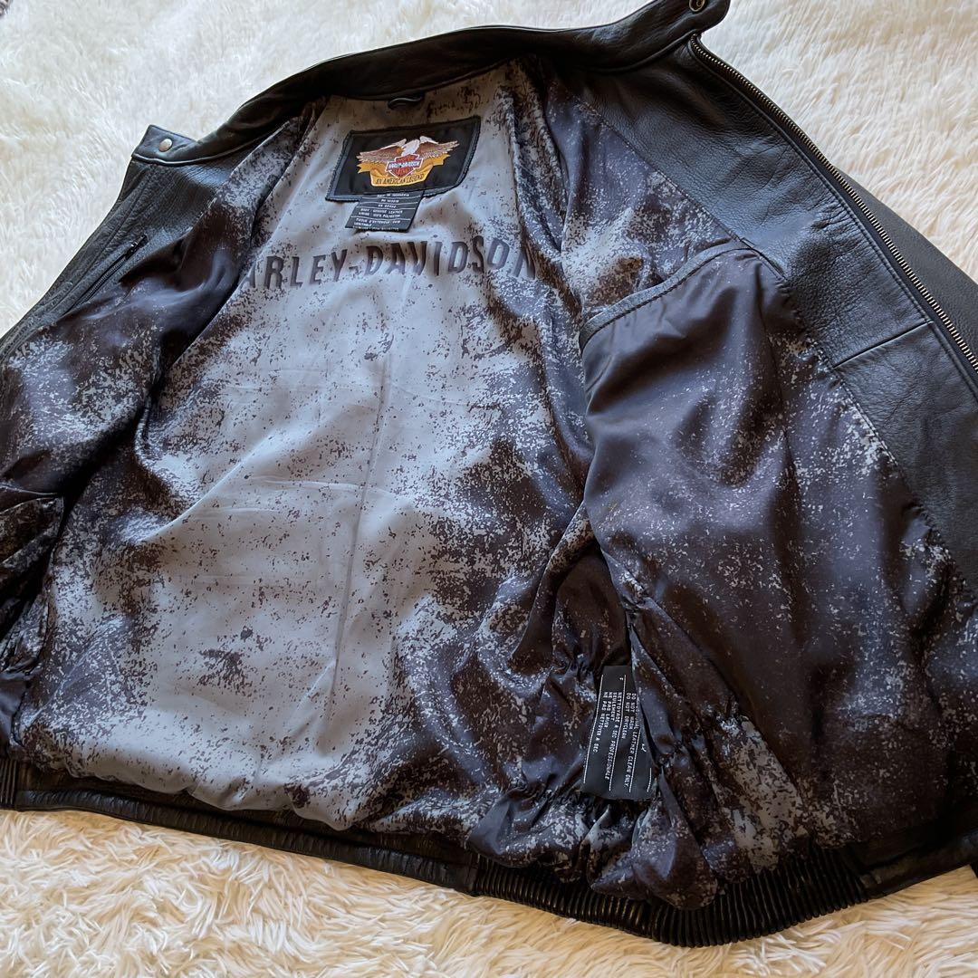 大きいサイズ✨ハーレーダビッドソン　レザージャケット　シングルライダース　XL