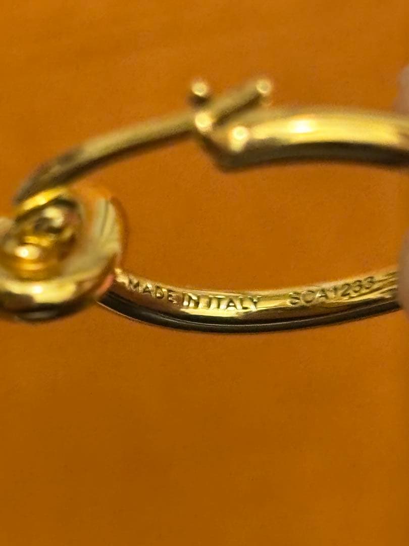 ノット スモールフープ / ゴールドフィニッシュ ブラス