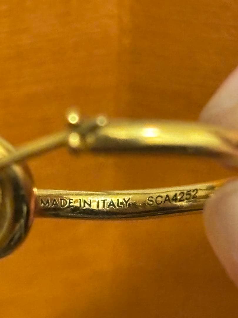 ノット スモールフープ / ゴールドフィニッシュ ブラス