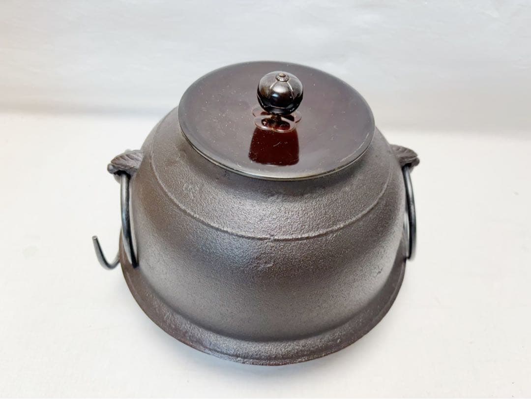 美品 茶道具 鋳師 金屋庄兵衛造 唐銅朝鮮風炉 真形釜添 野々田電熱器 共箱