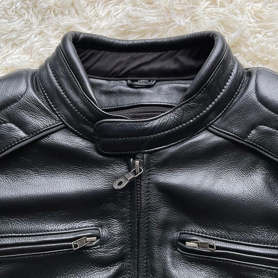人気✨ハーレーダビッドソン　レザージャケット　シングルライダース　スカル　XL