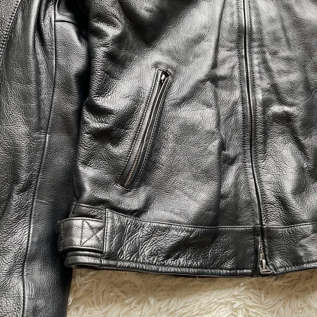 人気✨ハーレーダビッドソン　レザージャケット　シングルライダース　スカル　XL