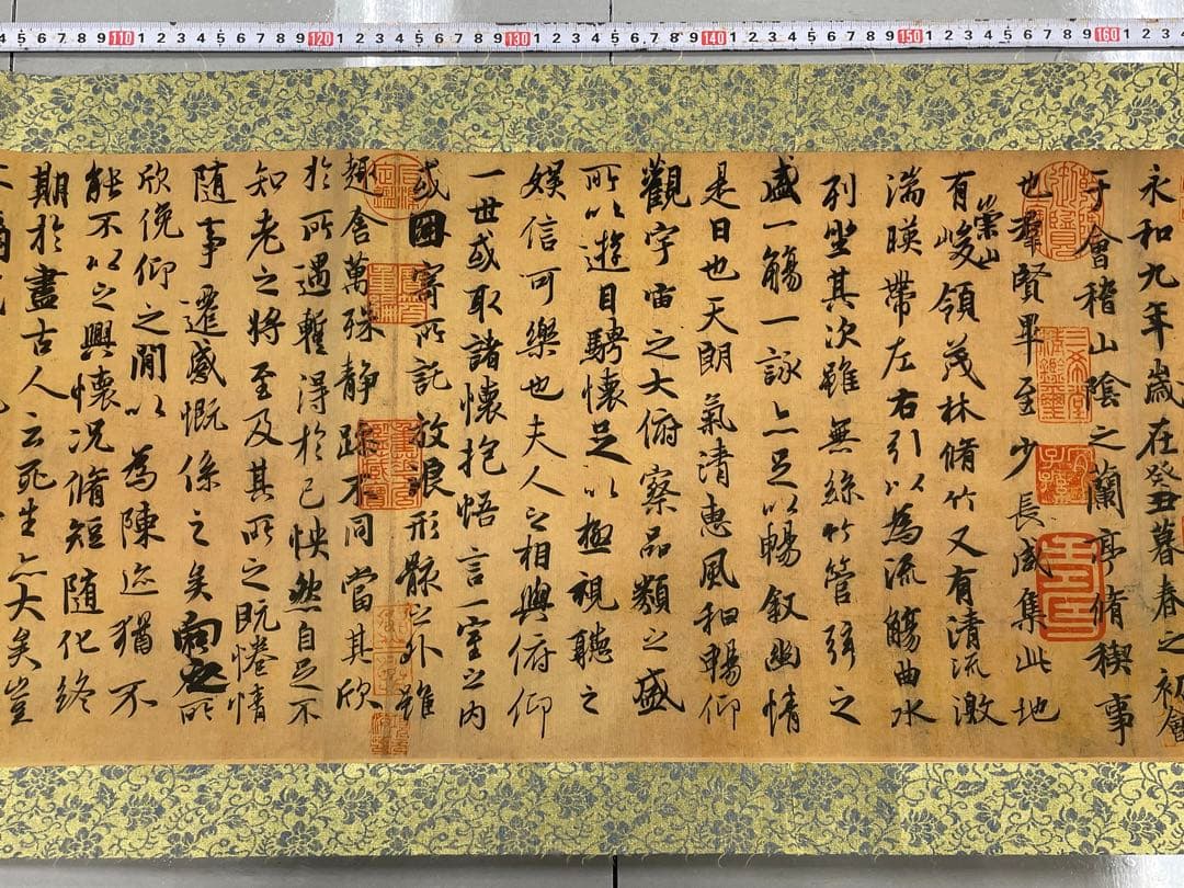 中国美術品・中国名家書画・晋の名家王献之氏水墨書法蘭亭序・掛け軸・書道・屏風掛軸