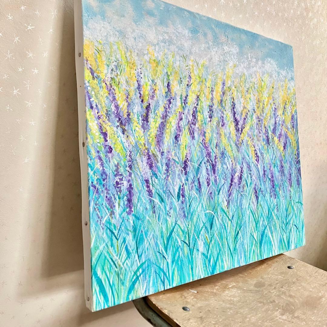 flower garden＊10号キャンバス　絵画　原画　風景画　春　大きい