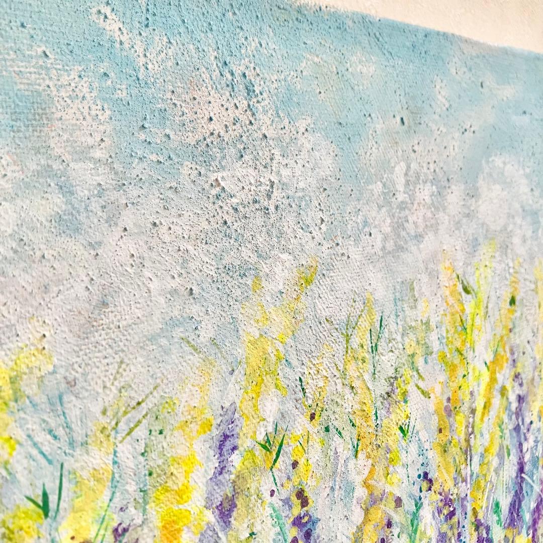 flower garden＊10号キャンバス　絵画　原画　風景画　春　大きい