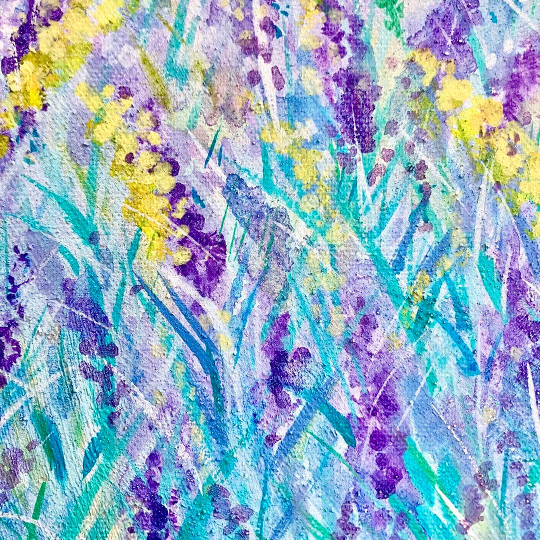 flower garden＊10号キャンバス　絵画　原画　風景画　春　大きい
