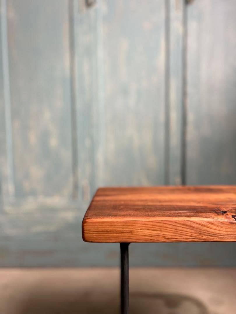 アイアンベンチ　ベンチ　カフェ風　シェルフ