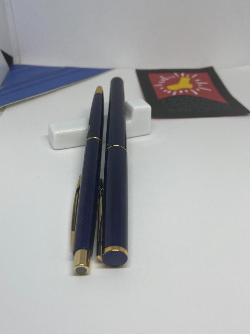 【金ペン・廃番・昭和レトロ・おまけ付き】パイロット/“L”/FP+BP/青系軸