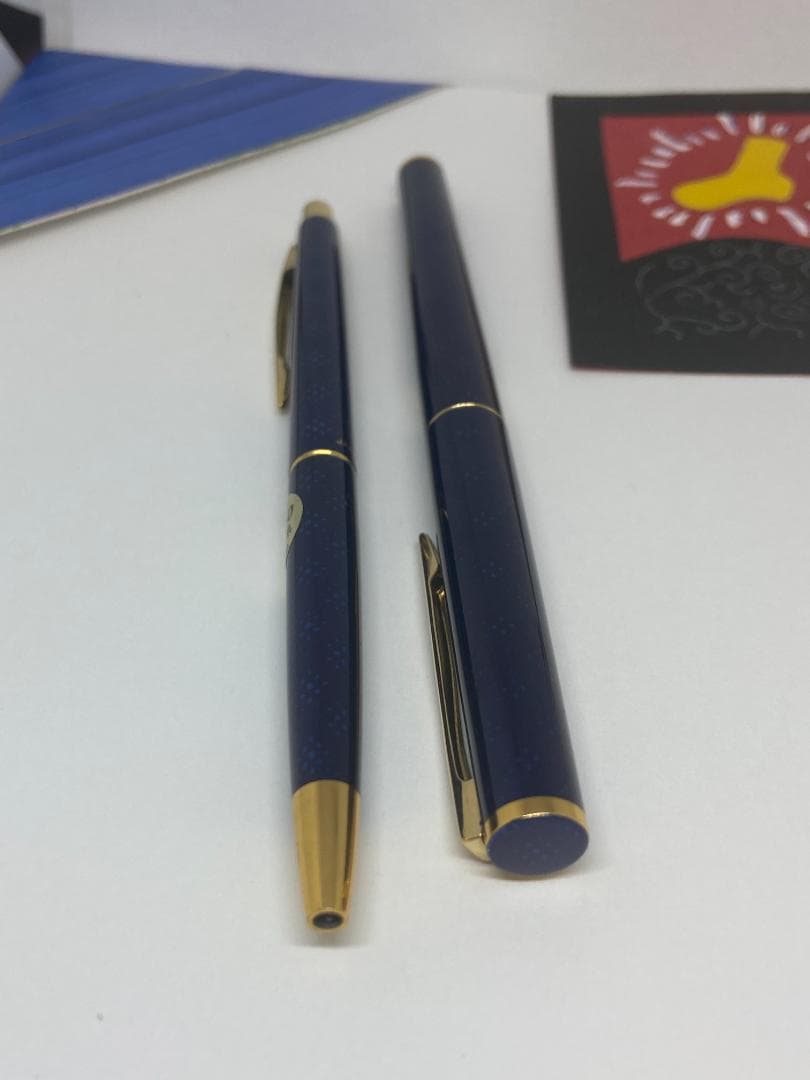 【金ペン・廃番・昭和レトロ・おまけ付き】パイロット/“L”/FP+BP/青系軸