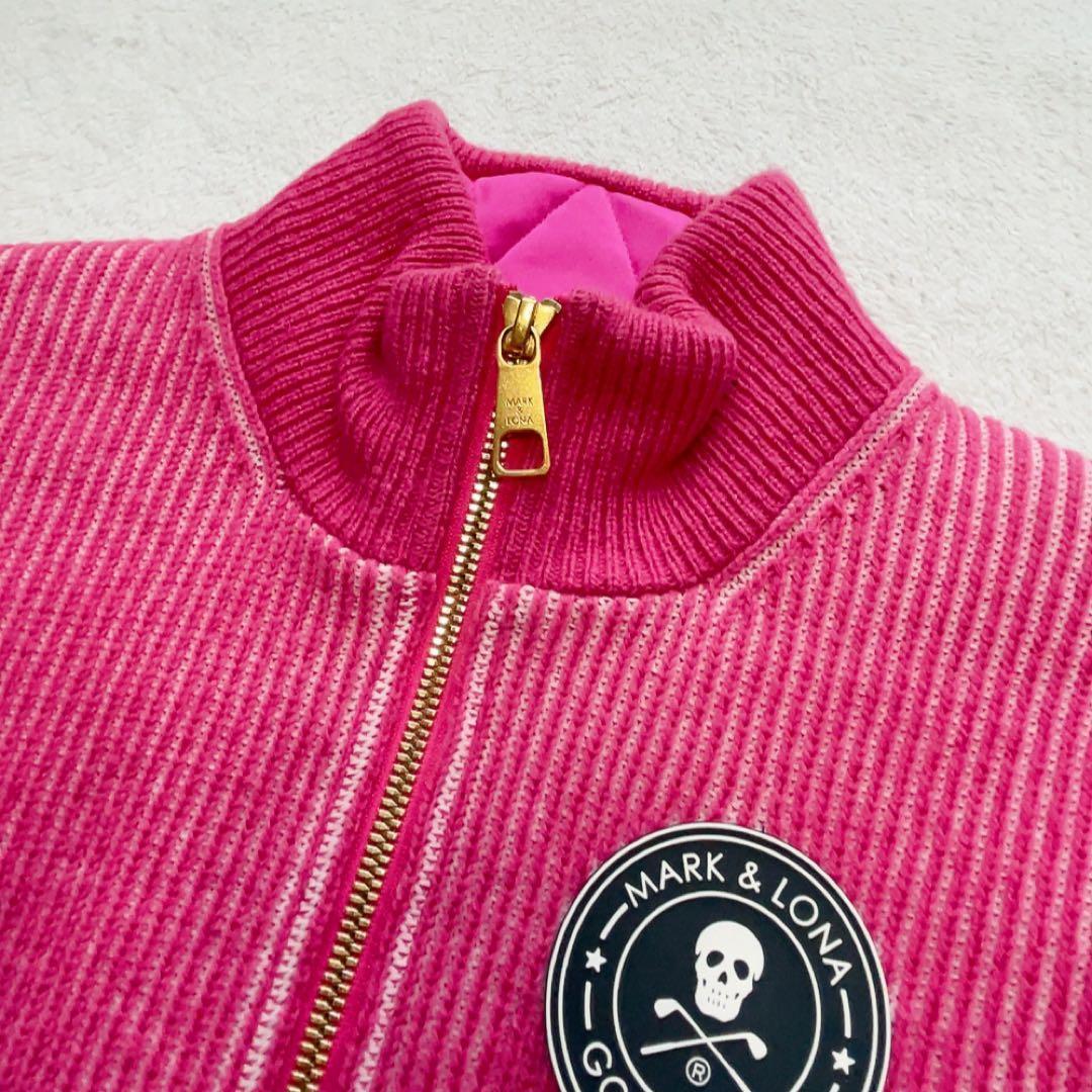 専用　マークアンドロナ　中綿　ニットジャケット　裏地　ピンク　スカル　ウール