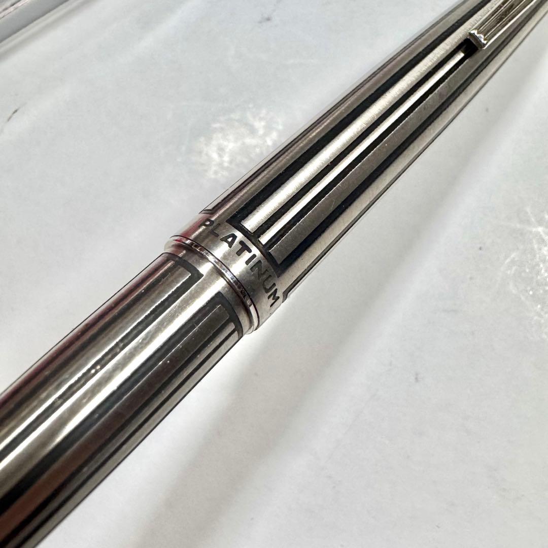 廃番 PLATINUM ショート 万年筆 蝕刻 14K W.G.