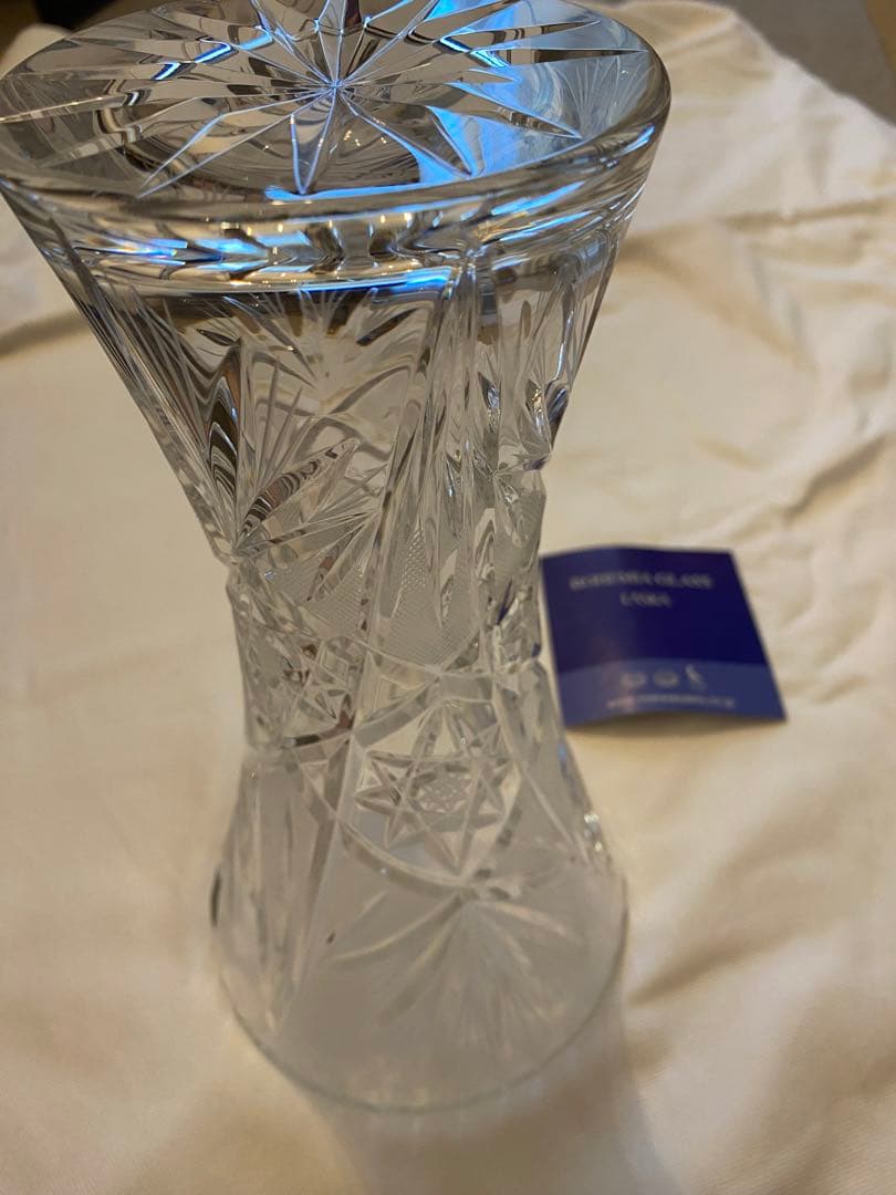 【新品】ボヘミアグラス　ラスカ　クリスタル　花瓶　チェコ製