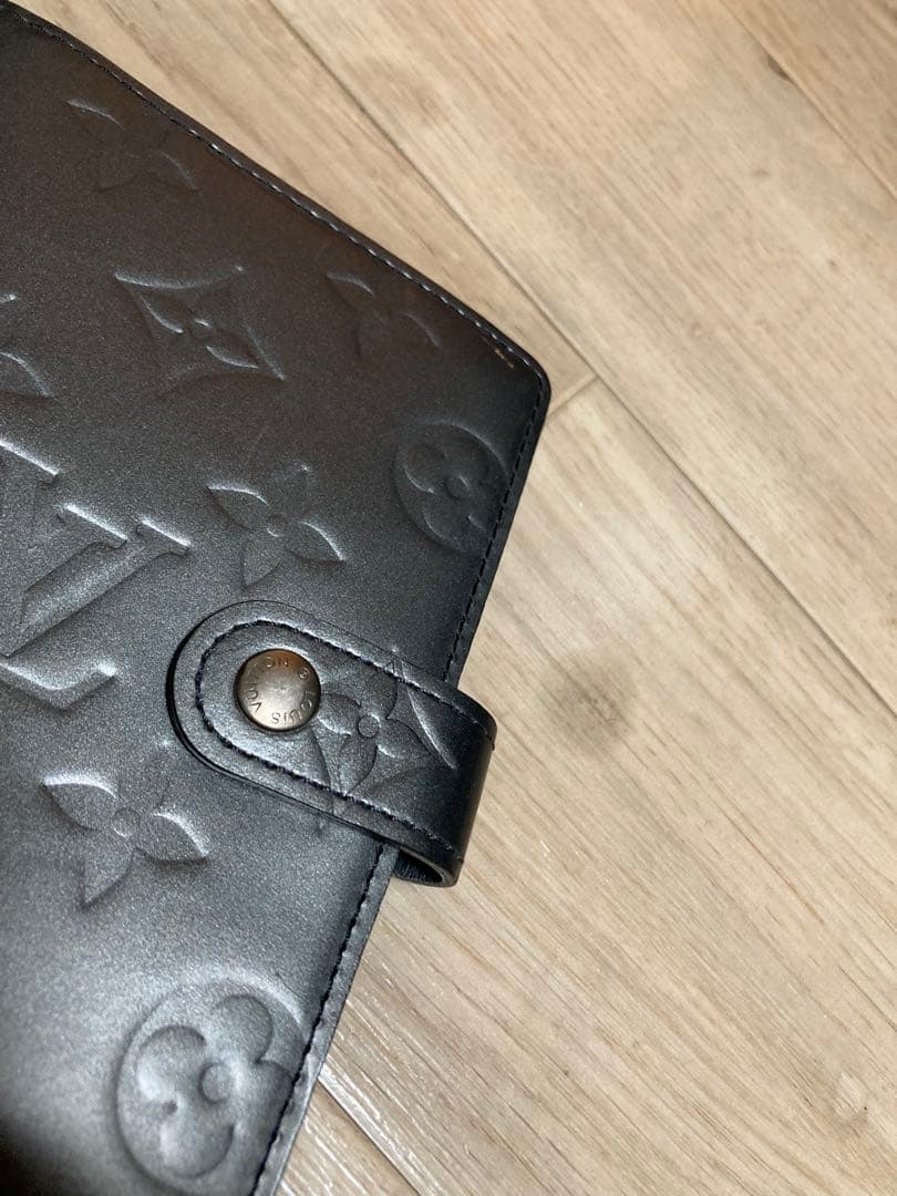 美品　ルイヴィトン システム手帳 カバー アジェンダ モノグラムマット シルバー