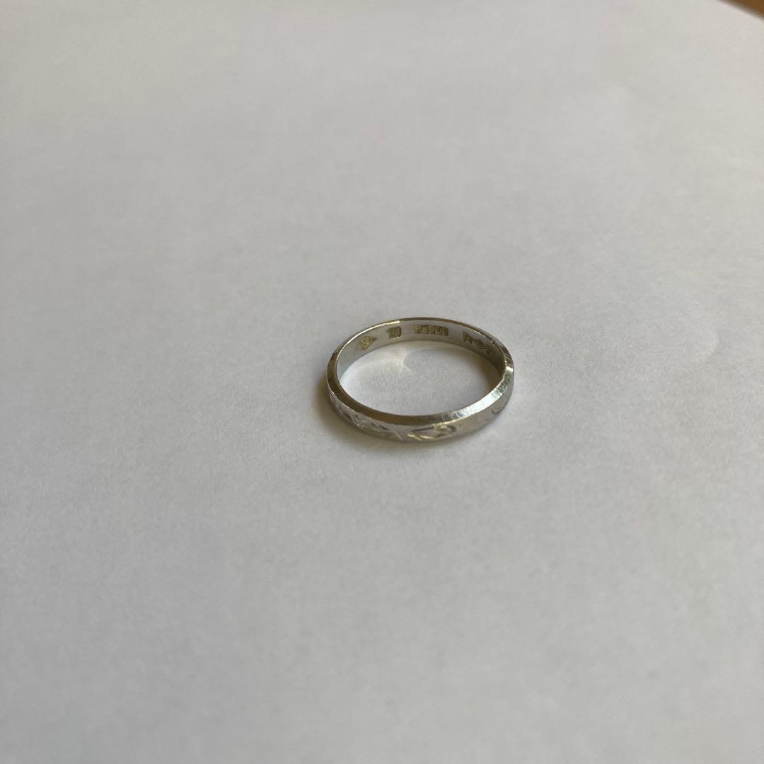さ*そ様 ビンテージ Pt900 刻印 2.8g 矢と星リング 8号 指輪 プラ