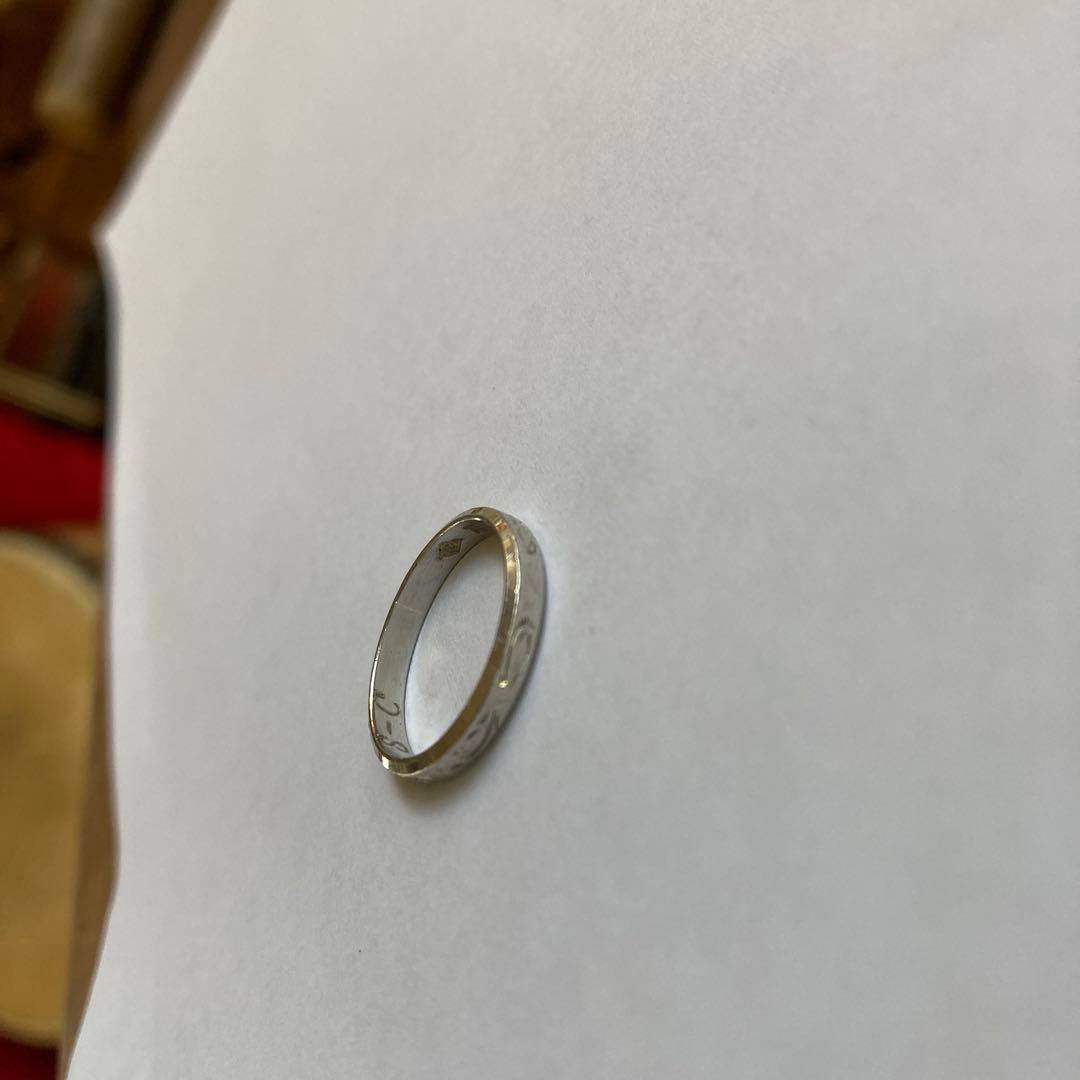 さ*そ様 ビンテージ Pt900 刻印 2.8g 矢と星リング 8号 指輪 プラ