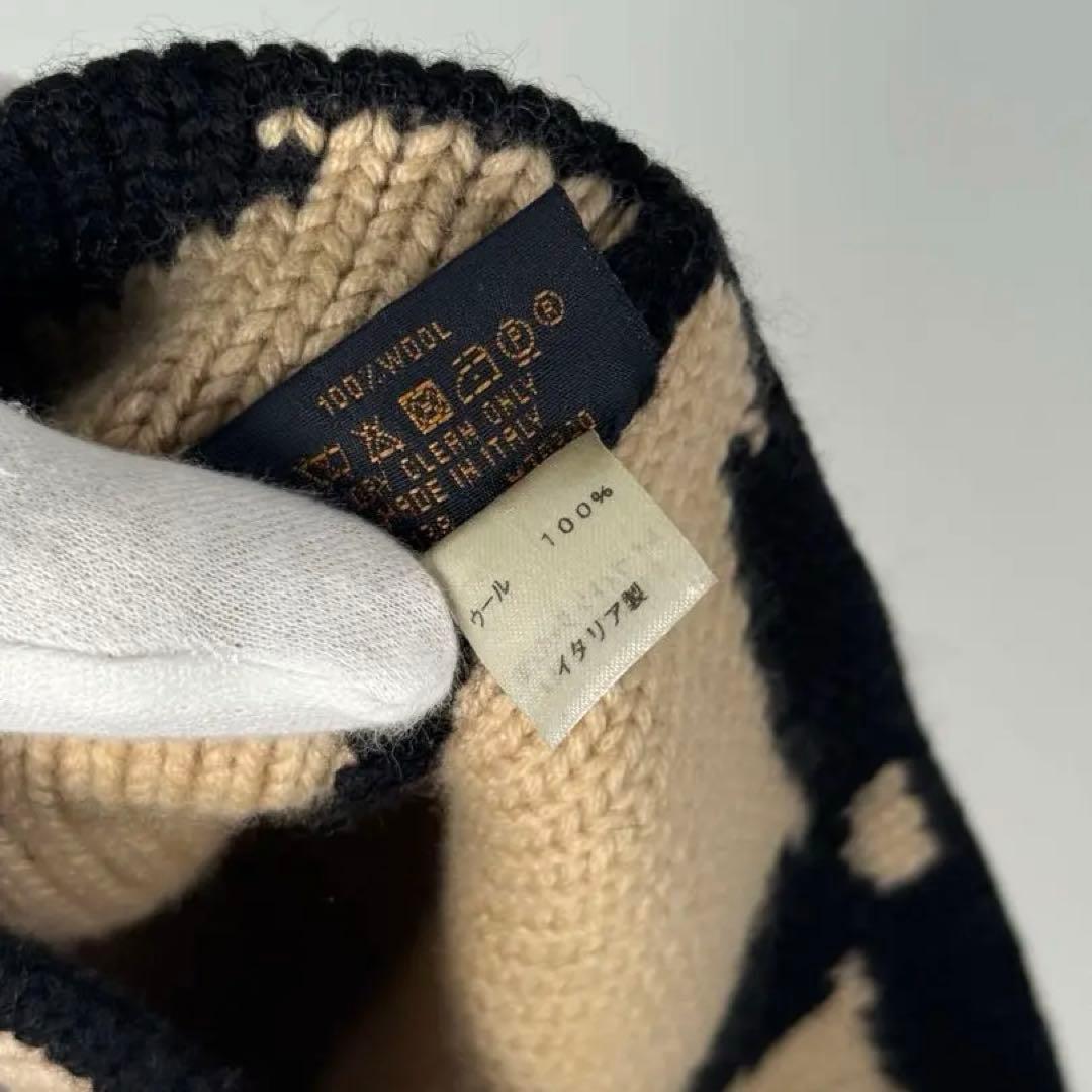 美品 LOUIS VUITTON ウール ボネ モーニング ラム ニット帽