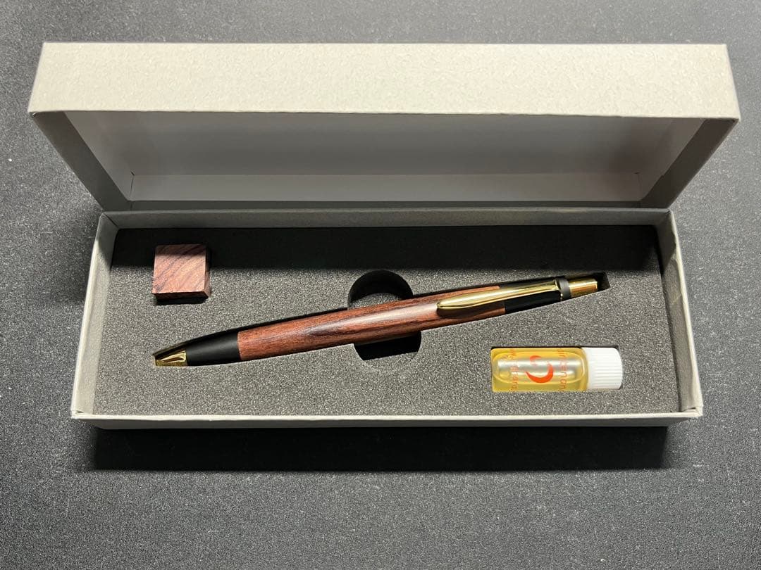 野原工芸　木のシャープペンシル　旧型　キングウッド　ゴールドクリップ