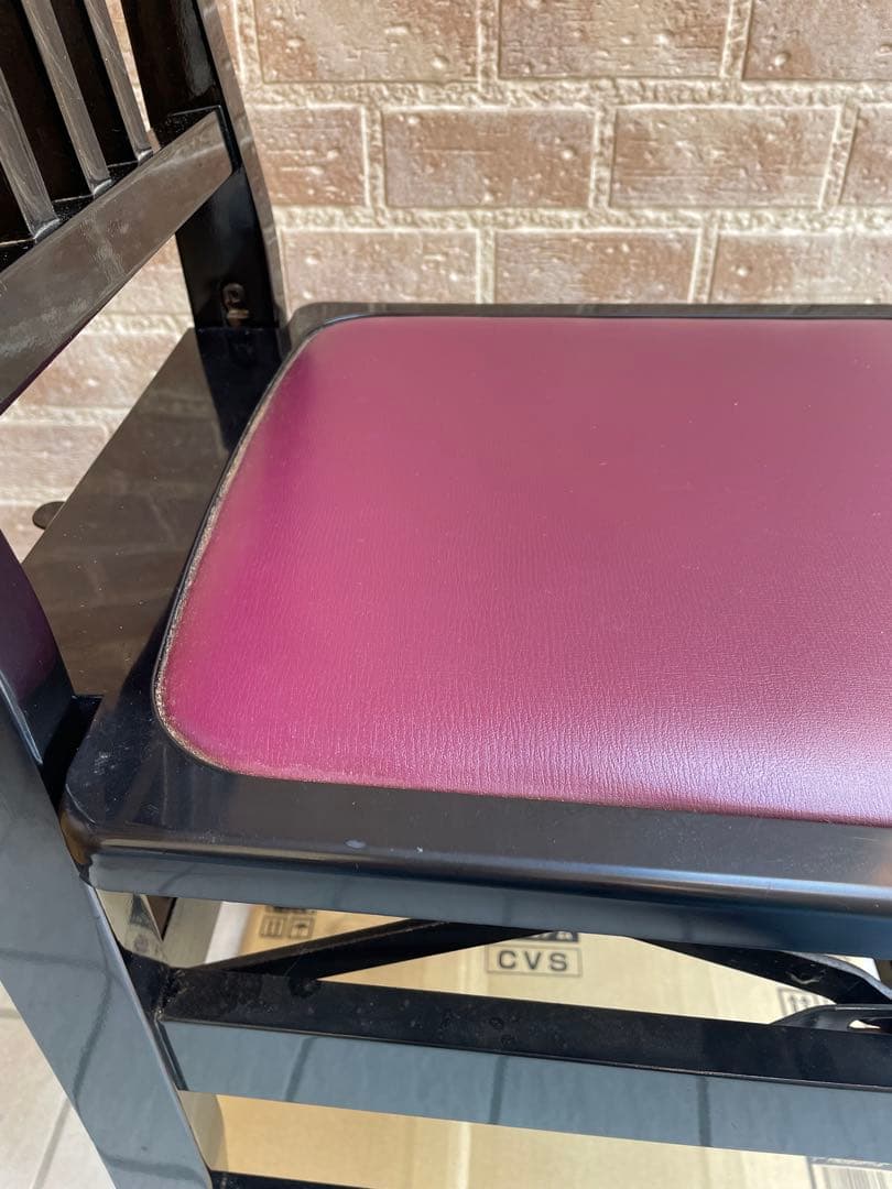 ピアノ椅子　背もたれ椅子　トムソン　高さ調整可　(カバー)