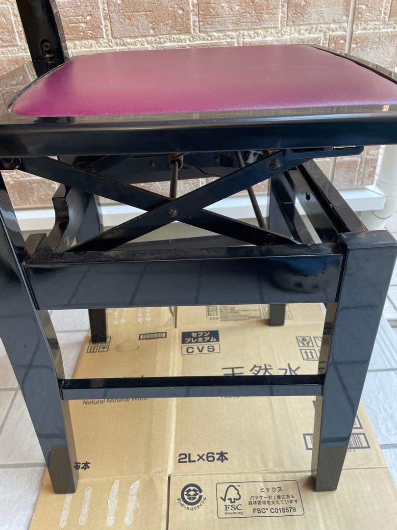 ピアノ椅子　背もたれ椅子　トムソン　高さ調整可　(カバー)