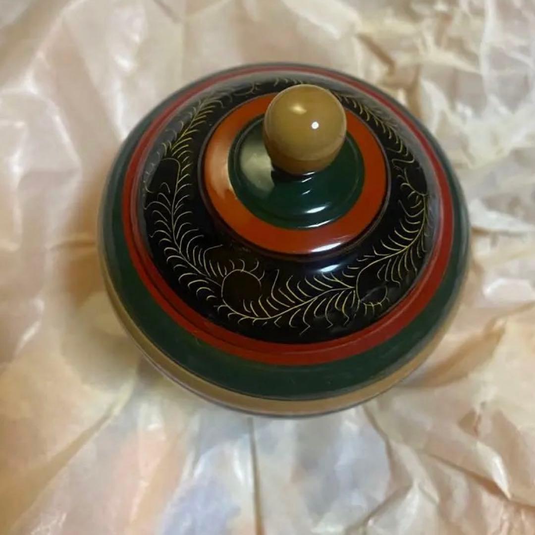 沈彫　独楽塗　莨（煙草）入