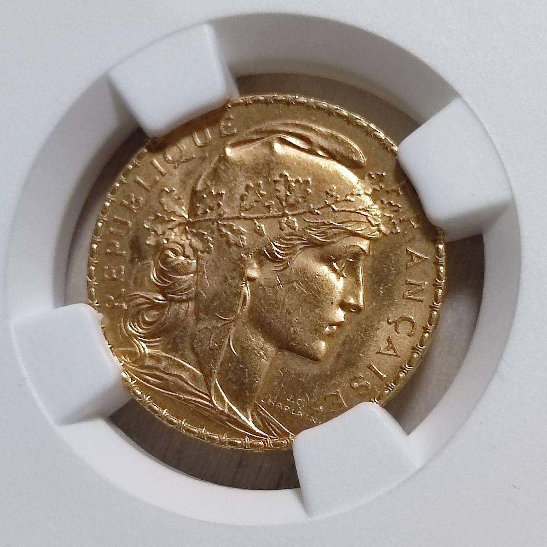 NGC MS64 金貨 フランス 20フラン 1913 マリアンヌ ルースター