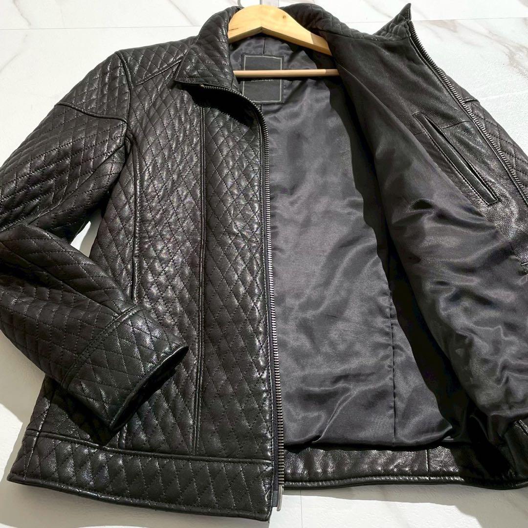 【極美品✨】TETE HOMME レザージャケット ダイヤキルティング 山羊革