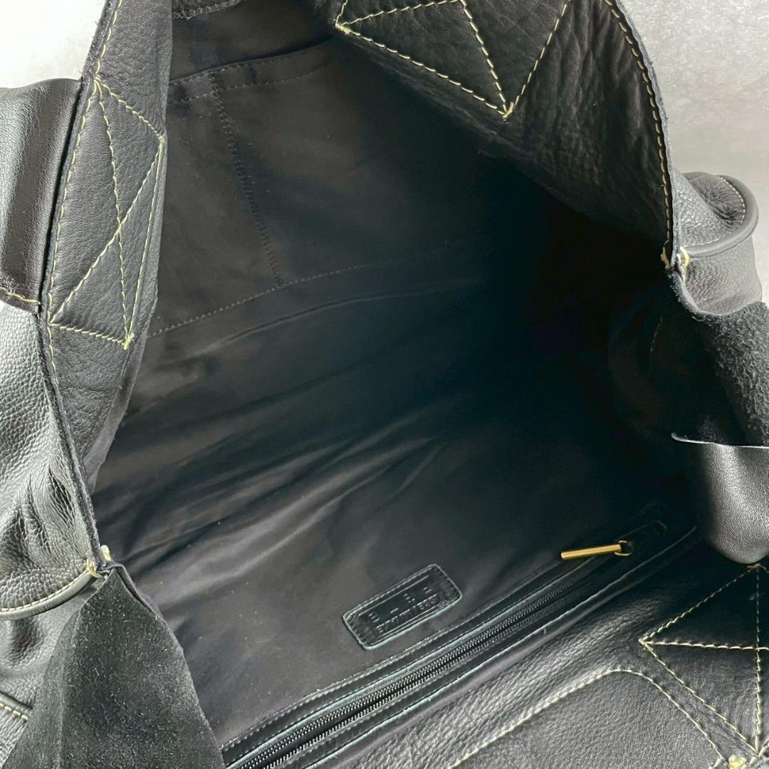 希少00s　アーカイブ　イッセイミヤケ FETE　ビックハンドバック　レザー　黒