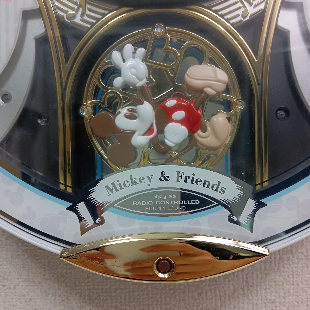 【稼働品】Disney Rhythm ミッキー＆フレンズ 掛時計　電波時計　音楽