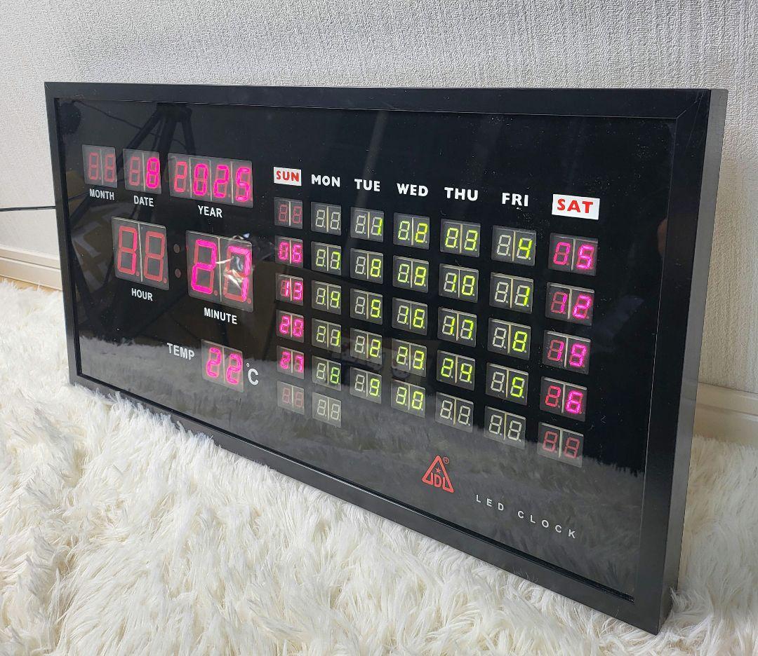 【希少】　JDL LED CLOCK デジタル壁掛け時計 カレンダー