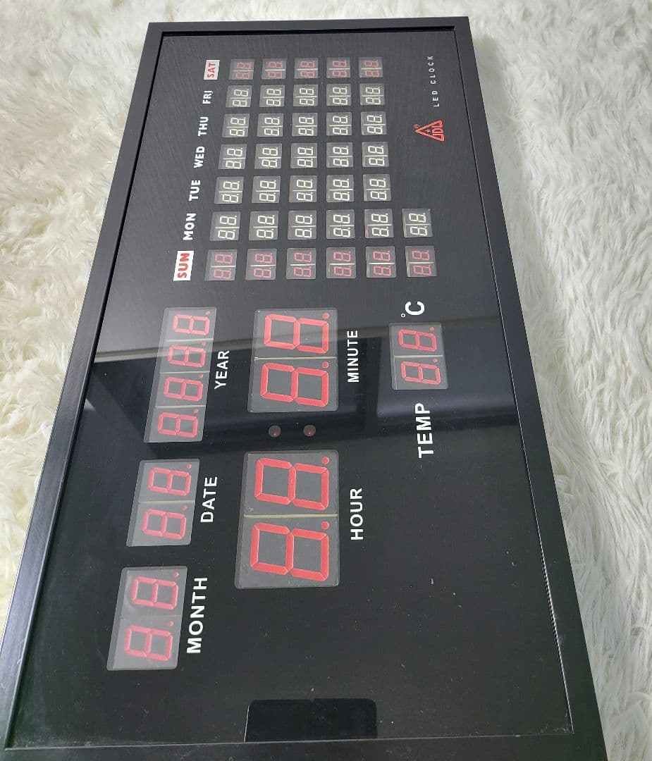 【希少】　JDL LED CLOCK デジタル壁掛け時計 カレンダー