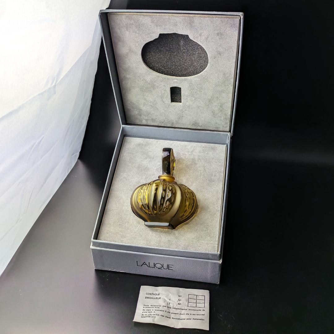 芸術的刺激に惹かれる★ラリック ミラベル アンバー 13㎝ 香水瓶 箱付き