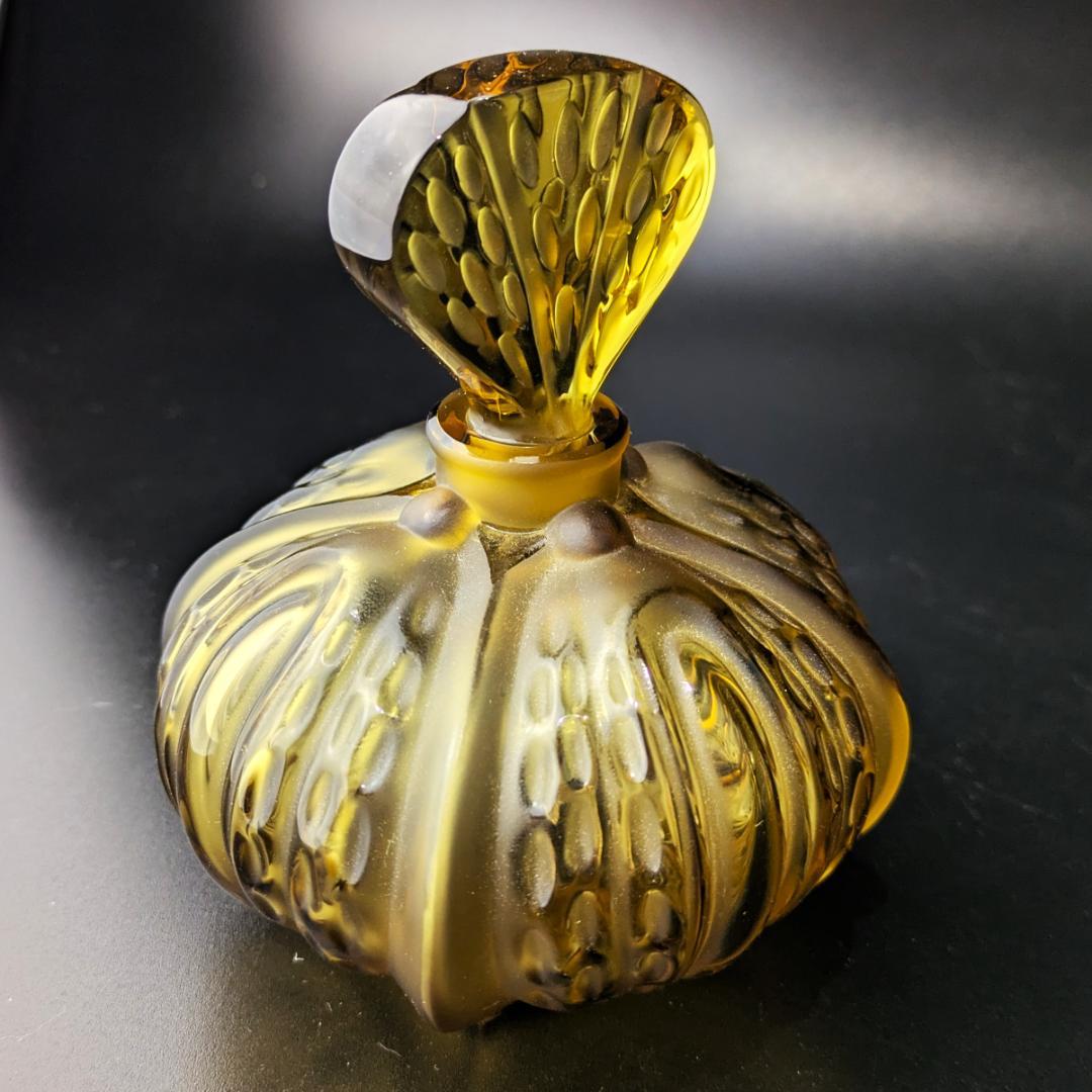 芸術的刺激に惹かれる★ラリック ミラベル アンバー 13㎝ 香水瓶 箱付き