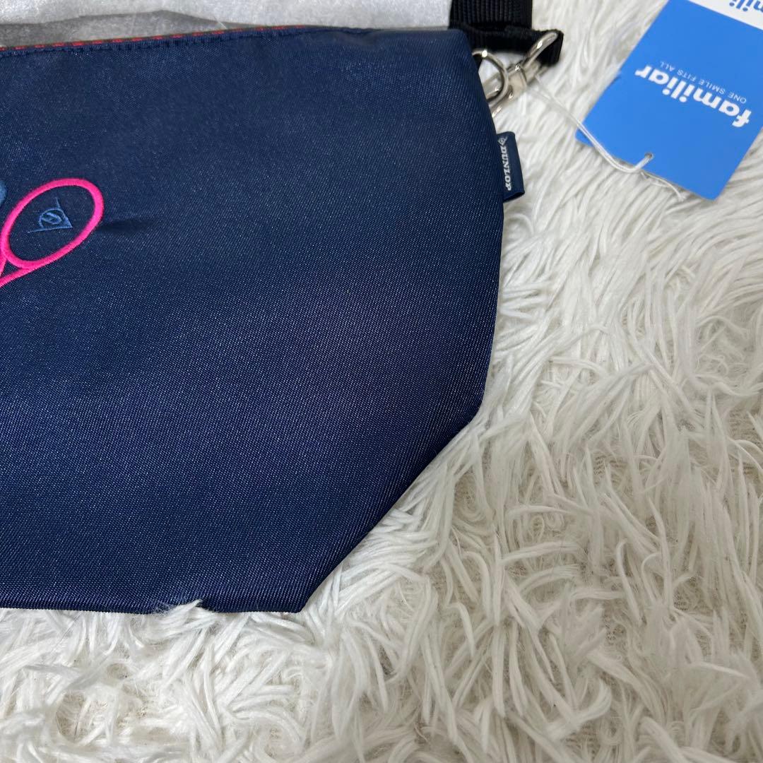 【新品未使用✨タグ付き/ダンロップコラボ】ファミリア　ショルダーバッグ　ネイビー