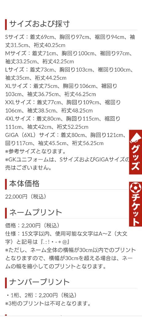 ロアッソ熊本　2025オーセンティックユニフォーム