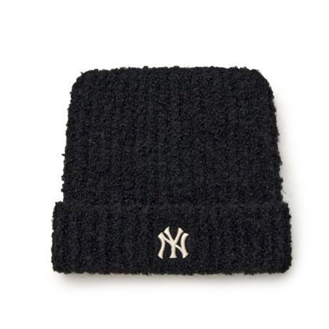 【新品未使用】 韓国限定 MLB Korea 黒 猫耳ニット帽 カリナ着用
