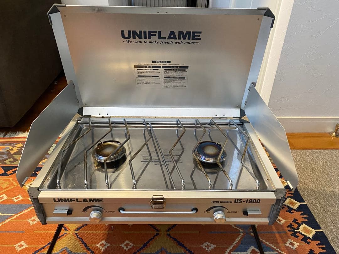 【値下げ】UNIFLAME US-1900 ツーバーナーコンロコールマンケース付