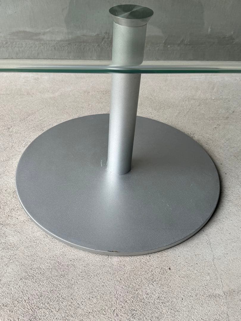 ガラストップサイドテーブル　スペースエイジ　ミッドセンチュリー　ポストモダン